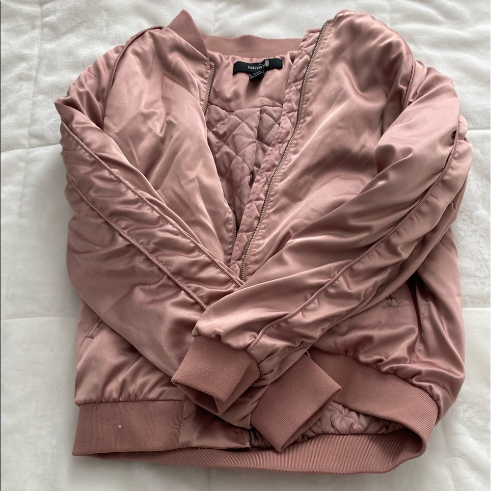 forever 21 pink bomber jacket